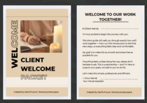 virtual assistant client onboarding template