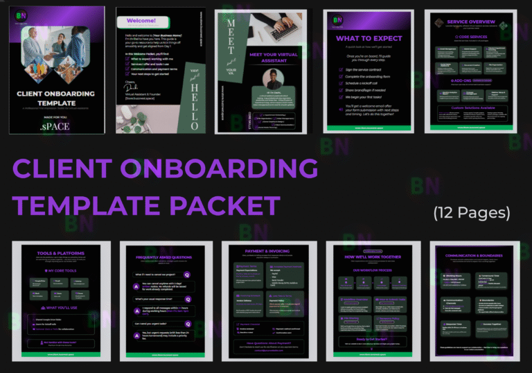 virtual assistant client onboarding packet