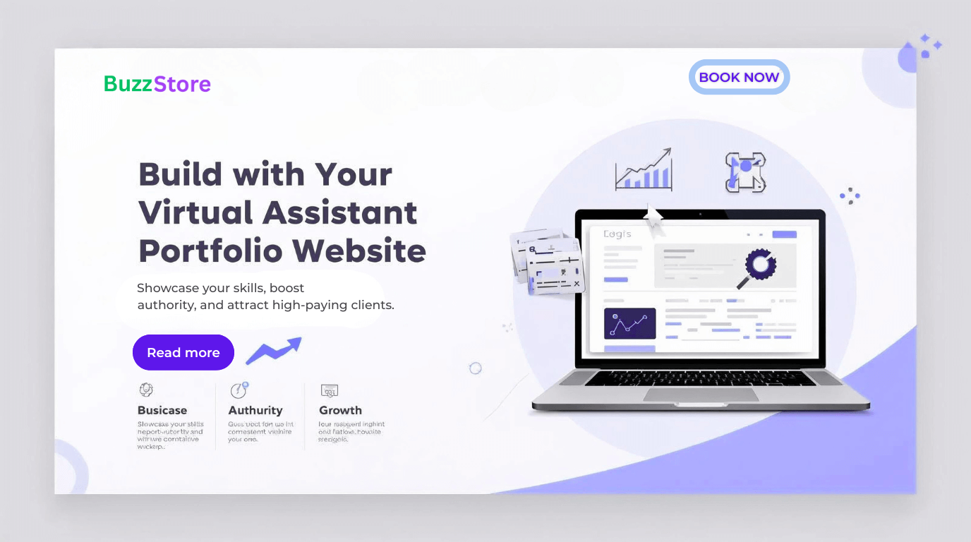 virtual assistant portfolio website for client trust